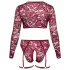 Cottelli Curves - spetsset med lång ärm - röd - 2XL