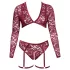 Cottelli Curves - spetsset med lång ärm - röd - 3XL