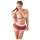 Cottelli - sexig skoluniform - bh set - vit röd