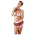 Cottelli - sexig skoluniform - bh set - vit röd