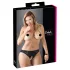 Cottelli Plus Size - spetsiga öppna trosor (svarta) - XL