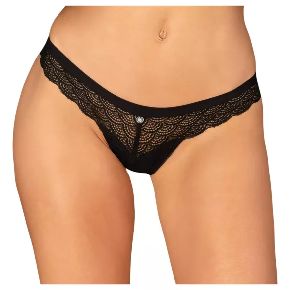 Obsessive Chemeris - stringtrosa - svart - sexig damunderkläder - XL/XXL