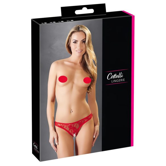 Cottelli - Sexig spetsstring (röd) - M