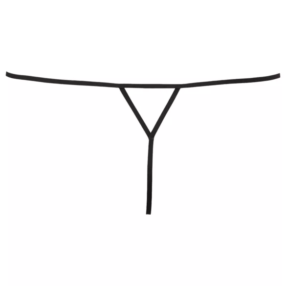 Cottelli - Öppen stringtrosa dam - strassdetaljer - svart - M/L