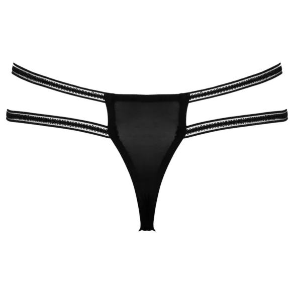 Cottelli - öppen stringtrosa med ring - svart