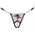 Cottelli - stringtrosa - broderad lilja - svart/vit