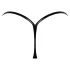 Noir - stringtrosa - glanseffekt - svart - L/XL