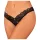 Obsessive Donna Dream - stringtrosa med spets och öppning - svart - M/L