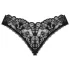 Obsessive Donna Dream - stringtrosa med spets och öppning - svart - M/L