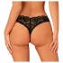 Obsessive Donna Dream - stringtrosa med spets och öppning - svart - XL/XXL