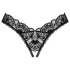 Obsessive Donna Dream - stringtrosa med spets och öppning - svart - XL/XXL