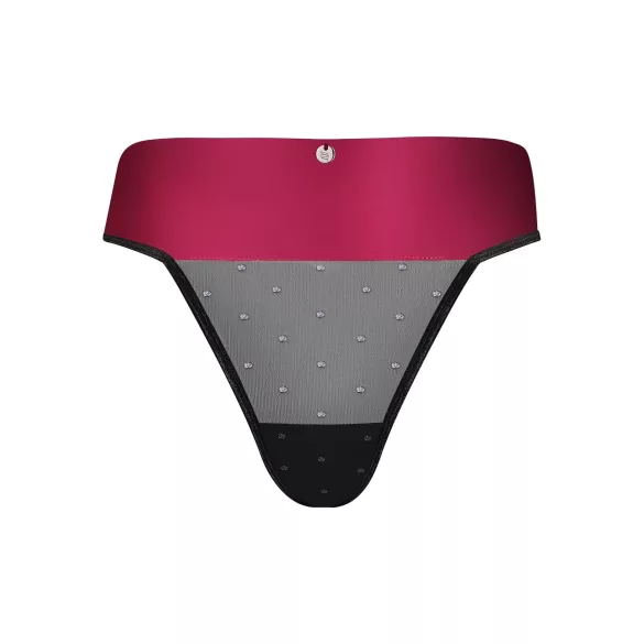 Obsessive - stringtrosa med rosett - röd - L/XL