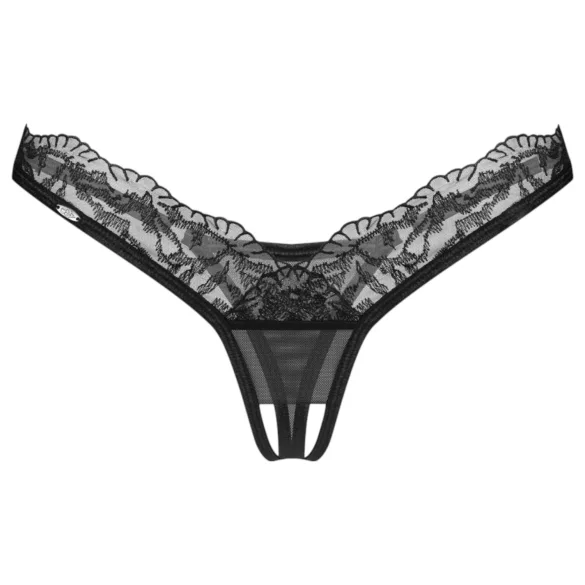 Obsessive - stringtrosa - spets - svart - 2XL/3XL