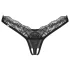 Obsessive - stringtrosa - spets - svart - 2XL/3XL