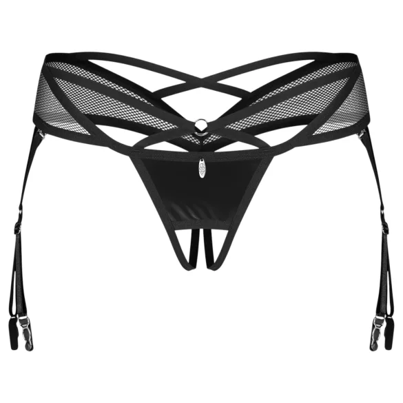 Obsessive Dominna - strumpebandshållare med remmar - svart - L/XL