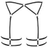 Cottelli - stringtrosa dam - tunn mesh - svart
