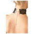 Cottelli - konstläderspets halsband BDSM kostymtillbehör