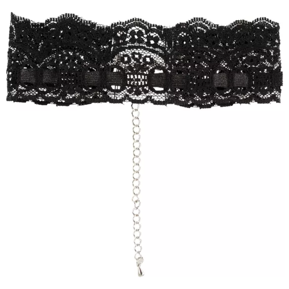 Cottelli - konstläderspets halsband BDSM kostymtillbehör
