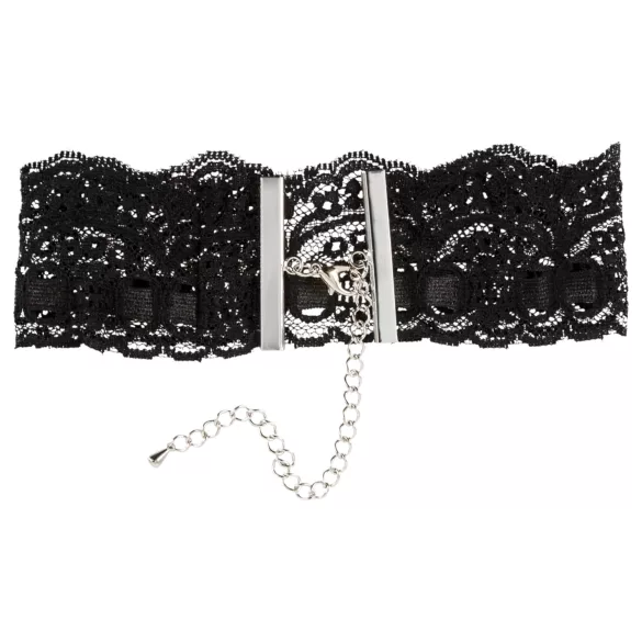 Cottelli - konstläderspets halsband BDSM kostymtillbehör