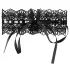 Cottelli - halsband med pärlor och strass - spets - svart