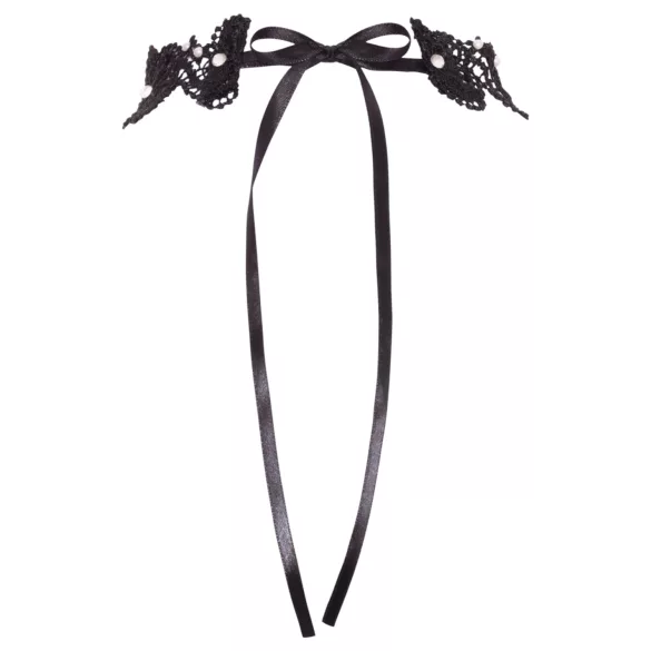Cottelli - halsband spets pärlor - svart