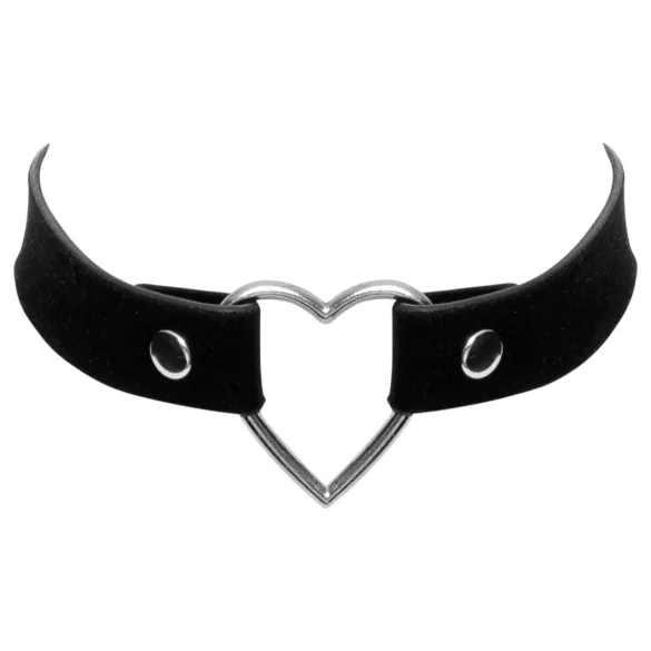 Cottelli - choker halsband hjärtformad - svart