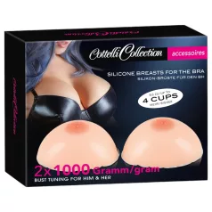   Cottelli - silikon push-up-inlägg med bröstvårta (2x1000g)