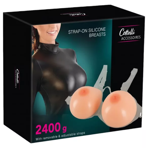 Cottelli - push up bröstproteser - silikon - 2x1200g