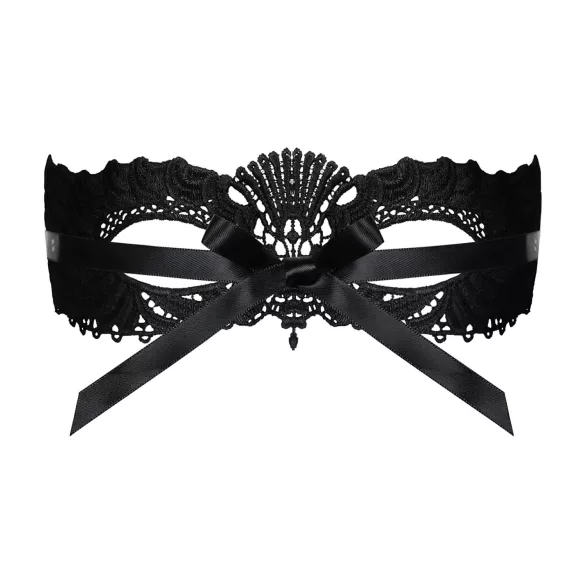 Obsessive - venetiansk mask - broderad - svart