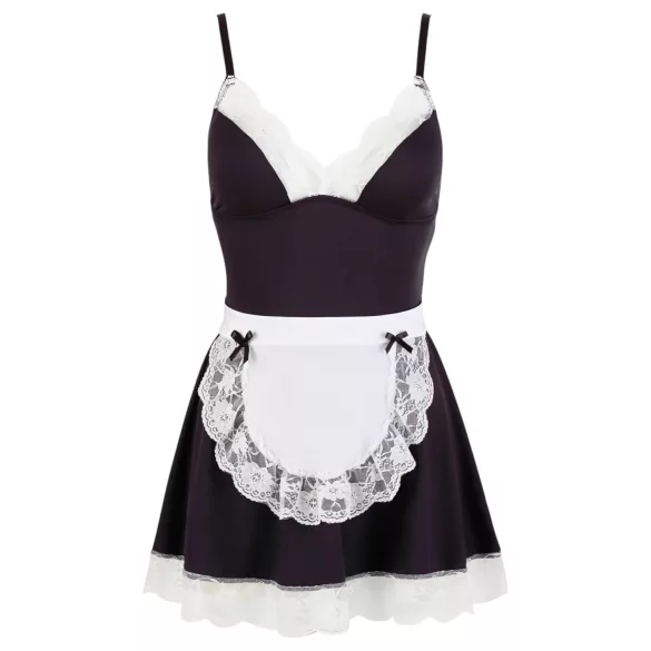 Cottelli - maid kostym med förkläde - svart/vit - XL