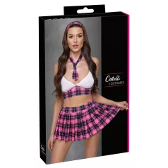 Cottelli - skoluniform set för kvinnor - rutigt - rosa