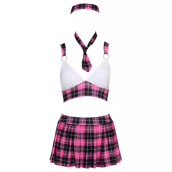 Cottelli - skoluniform set för kvinnor - rutigt - rosa