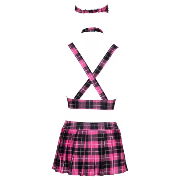 Cottelli - skoluniform set för kvinnor - rutigt - rosa