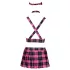 Cottelli - skoluniform set för kvinnor - rutigt - rosa