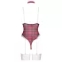 Cottelli - body set - rutigt mönster - röd - L