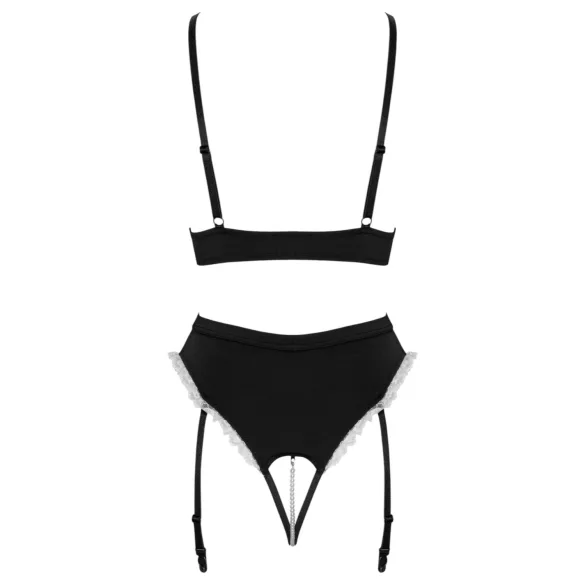 Cottelli - tjänsteflicka-set (svart) - M