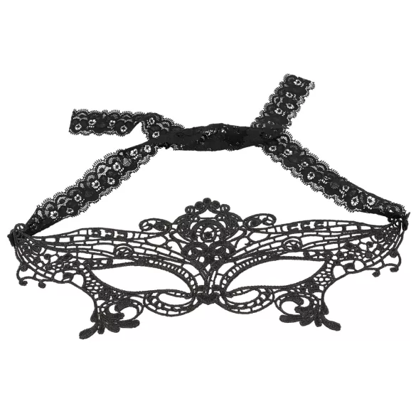 Cottelli - ögonmask med broderad spetslook - svart
