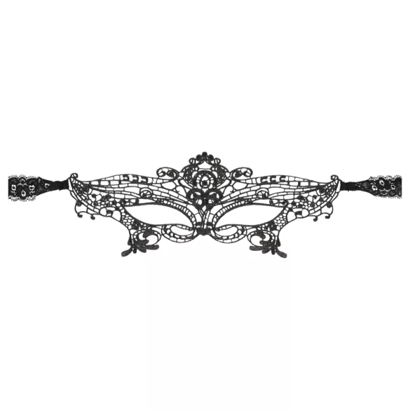 Cottelli - ögonmask med broderad spetslook - svart