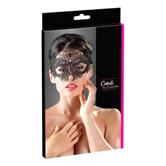 Cottelli - ögonmask spets broderad svart
