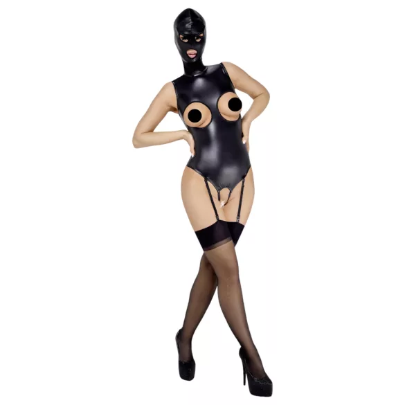Bad Kitty - öppen body och sugmask - svart - L