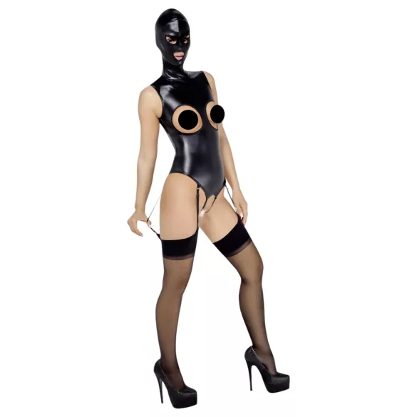 Bad Kitty - öppen body och sugmask - svart - XXL