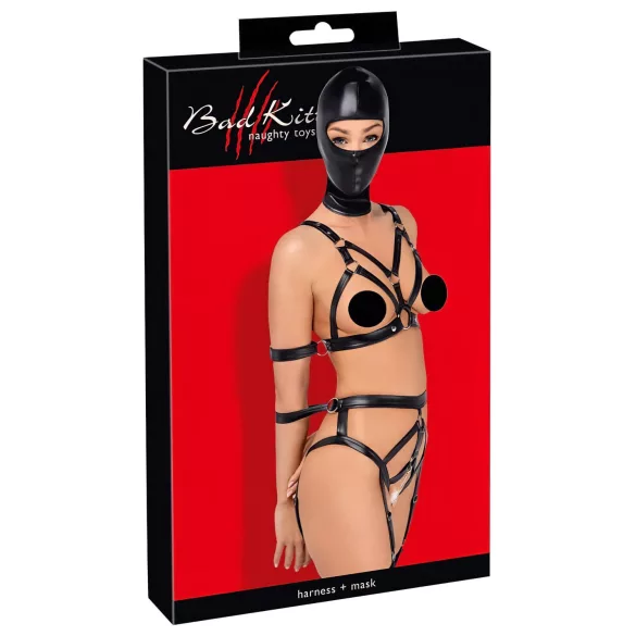 Bad Kitty - kroppsselar set och mask - svart - M