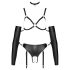 Bad Kitty - Svart bondageharness set - L