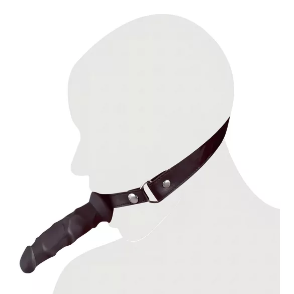 Fetish - munpåle med dildo - svart