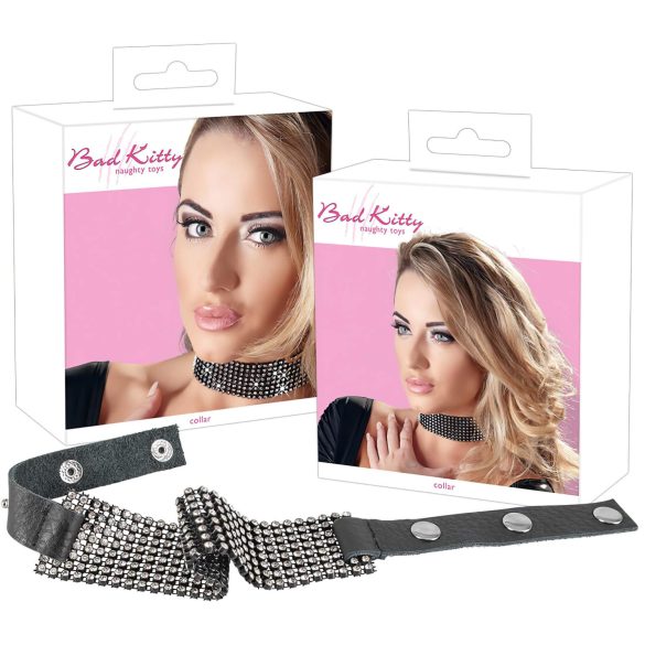 Bad Kitty - Svart gnistrande halsband