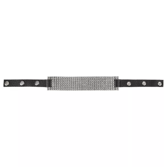 Bad Kitty - halsband med strass - svart