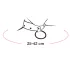 Bad Kitty - halsband med strass - svart