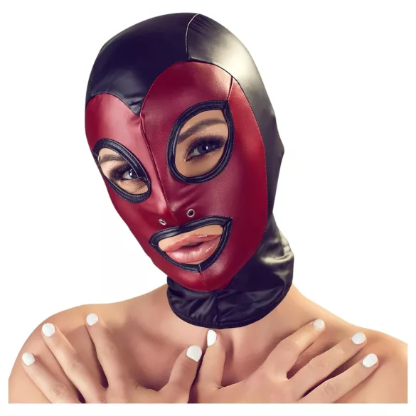 Bad Kitty - munmask - glänsande röd - S-L