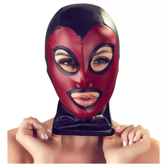 Bad Kitty - munmask - glänsande röd - S-L