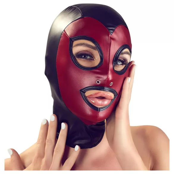 Bad Kitty - munmask - glänsande röd - S-L